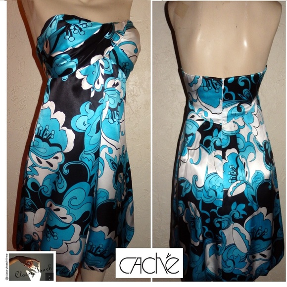 Cache Dresses & Skirts - Cache Sexy Strapless Silk Dress